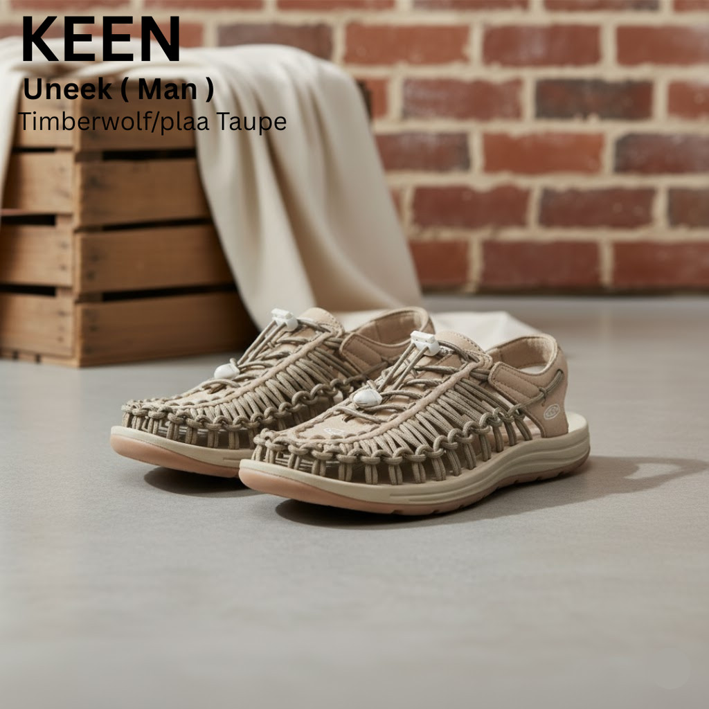 KEEN Sepatu Keen Uneek Timberwolf/Plaza Taupe - Sandal Pria