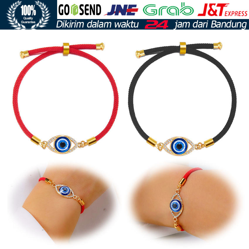 Gelang Evil Eye Turki / Evil Eye Bracelet /  Nazar Boncugu Bracelet / Gelang Tali Simpul Pelindung d