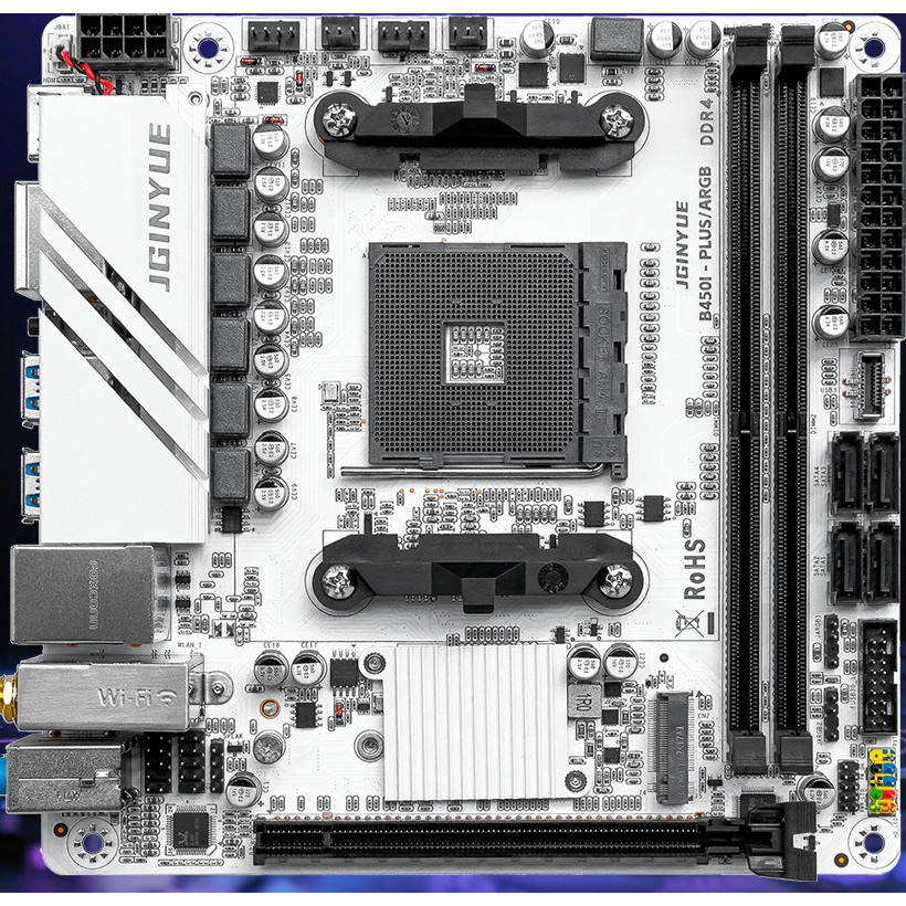 JGINYUE ITX AMD AM4 B450 ARGB Computer Motherboard supports DDR4 desktop RAM AM4 CPU slot NVME M.2 U