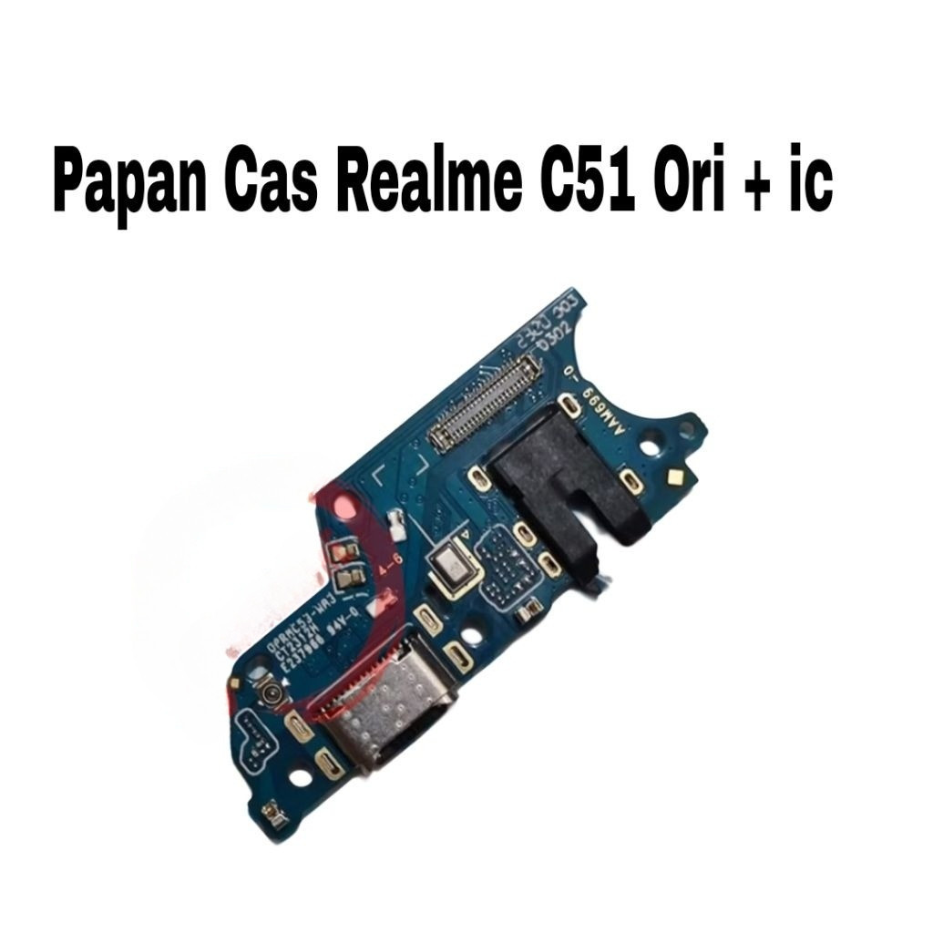Papan Cas Realme C51 Papan Charger papan casan Ori + ic