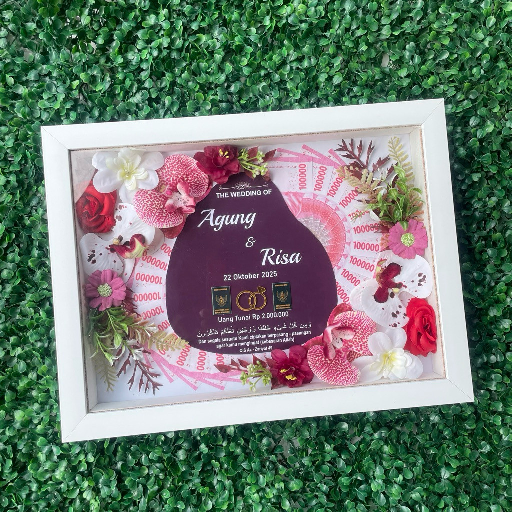 [1-2 HARI JADI] MAHAR 40x30 MAHAR PERNIKAHAN FULL AKR AKRILIK BOX PERNIKAHAN SET HIASAN WEDDING MAHA