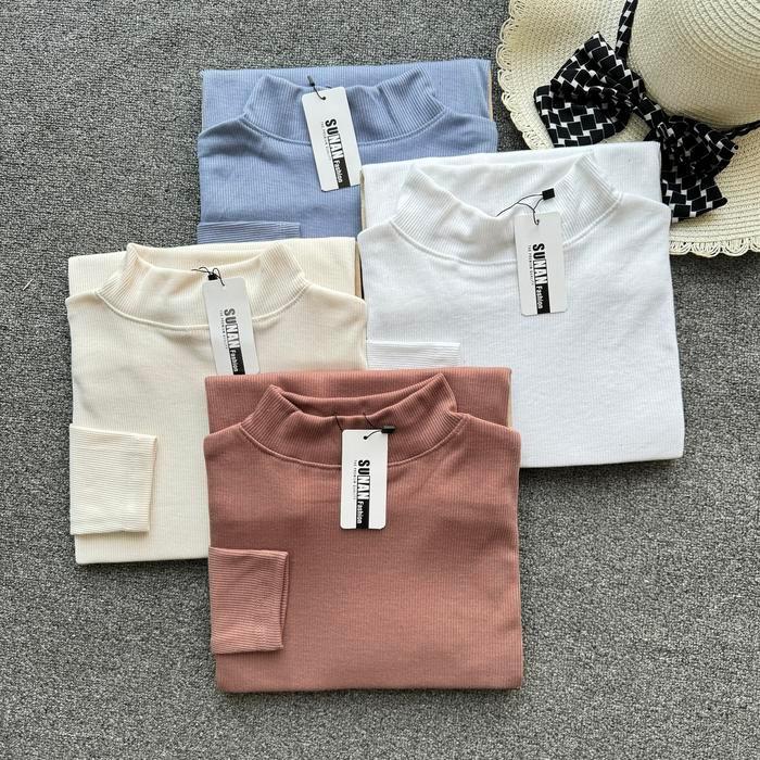 Revhan. id - Inner knit Longsleeve / Rib Knit Premium / Inner Turtleneck Tangan Panjang - BLACK