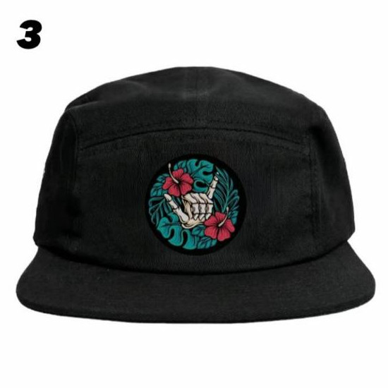 Topi 5 panel / topi surfing / topi pria 5 panel / topi distro 5 panel / topi 5 panel DTF