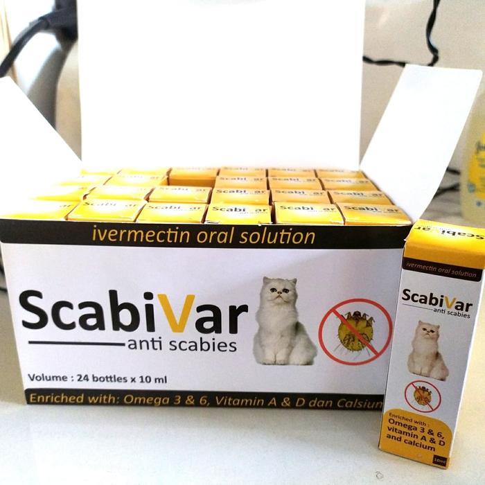 HobbyVerse obat scabies kucing oral - scabivar 10ml - obat kutu scabies minum