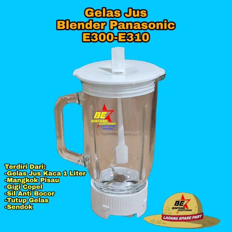 Gelas Set Kaca Jus Blender Panasonic Mx E300 E310 E 300 E 310 Beliing 1Ltr