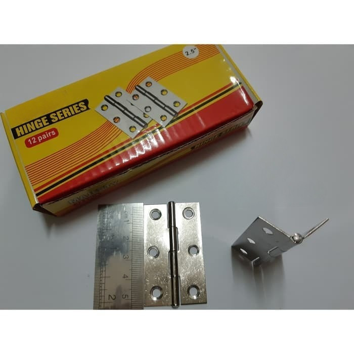 Engsel Kupu Mini Kecil 2.5" STAINLESS Pintu Lemari Kayu Kotak Box Peti