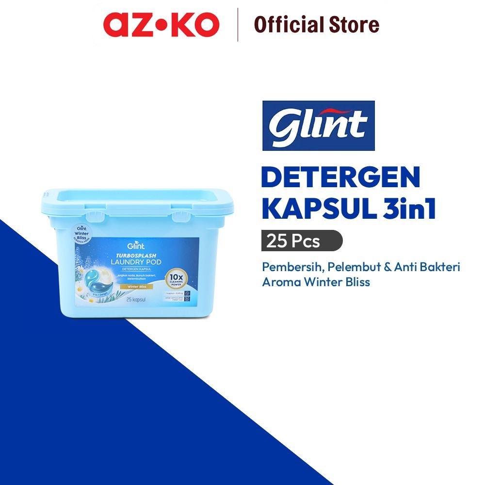 AZKO Glint Set 25 Pcs Spring Detergen Kapsul Laundry Pod Capsule Detergent Deterjen Pewangi Dan Pele