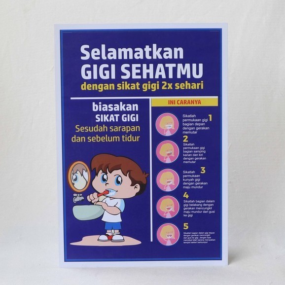 Poster Selamatkan Gigi Sehatmu, Poster Kesehatan Gigi, Poster Kesehatan Gigi dan Mulut LAMINATING