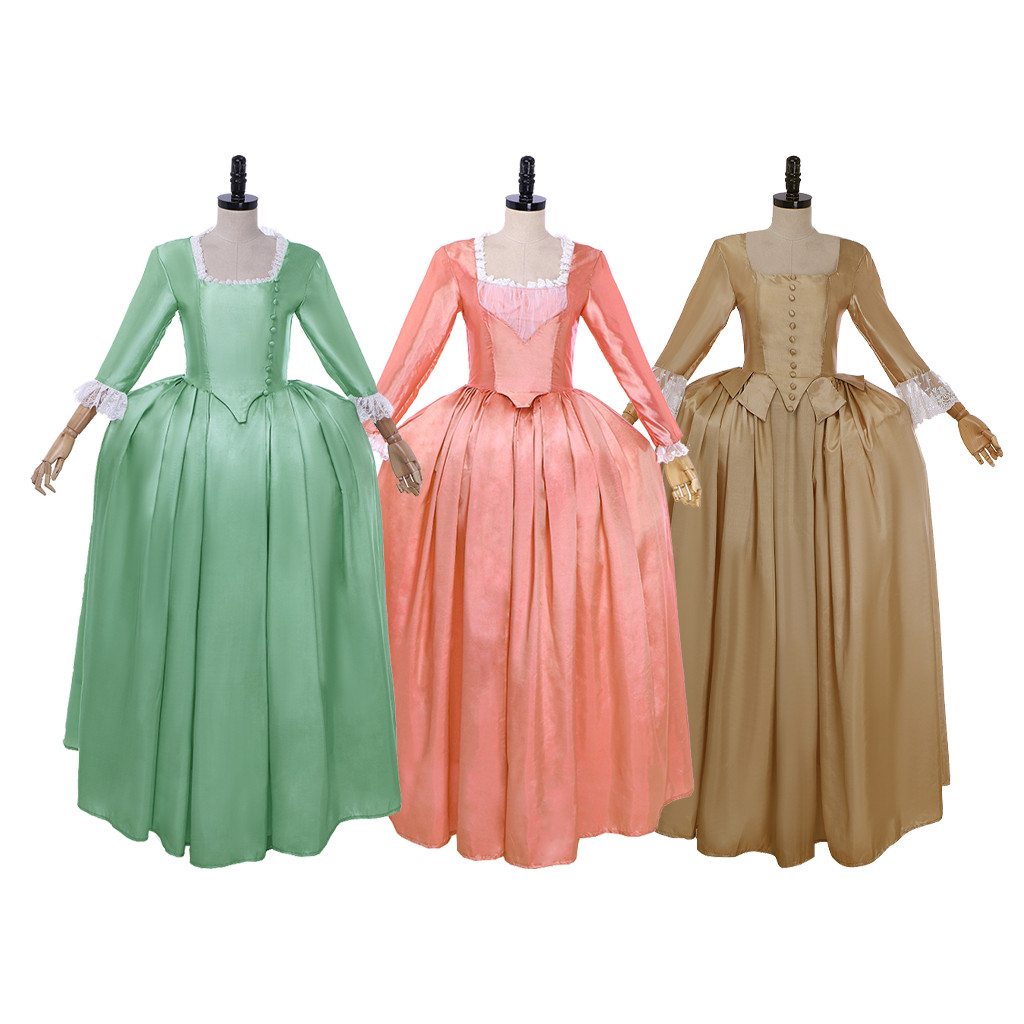 Musical Hamilton Peggy Elizabeth Angelica Cosplay Costume The Suyler Sisters Colonial Ball Gown Dres