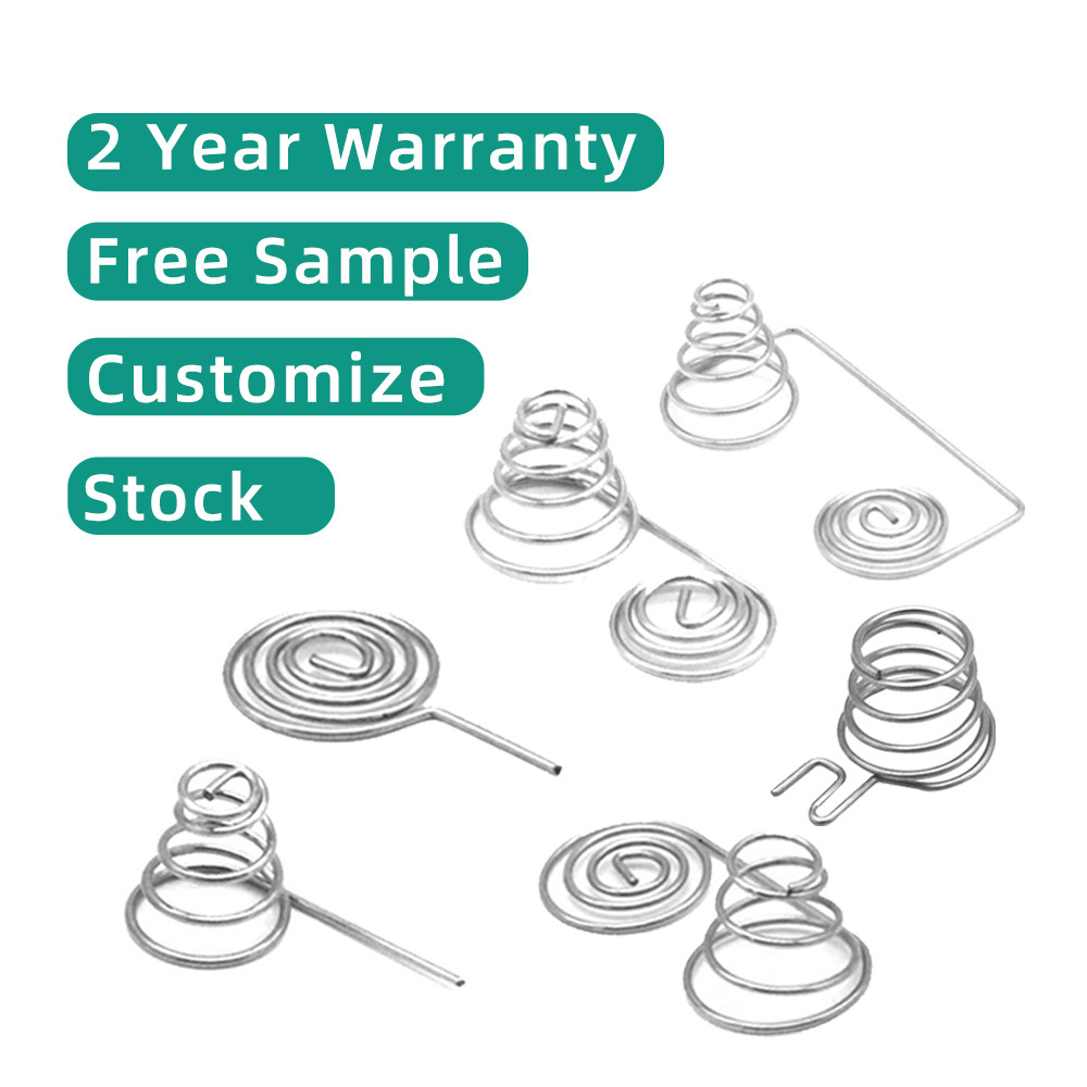 FINEWE 6PCS AAA Battery Negative and Positive Coils Spring Contact Plate  Battery NIckel Wire Conica