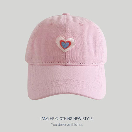 Topi Baseball LOVE Wanita ANAK  Topi Pink Topi Korea Styele Anak Wanita Bahan Katun
