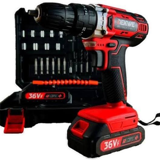 DK1036 Cordless drill set 3/8" (10mm) 36V Lithium 2 baterai 35N.M 0-350/1750/min - DISKON DK1036