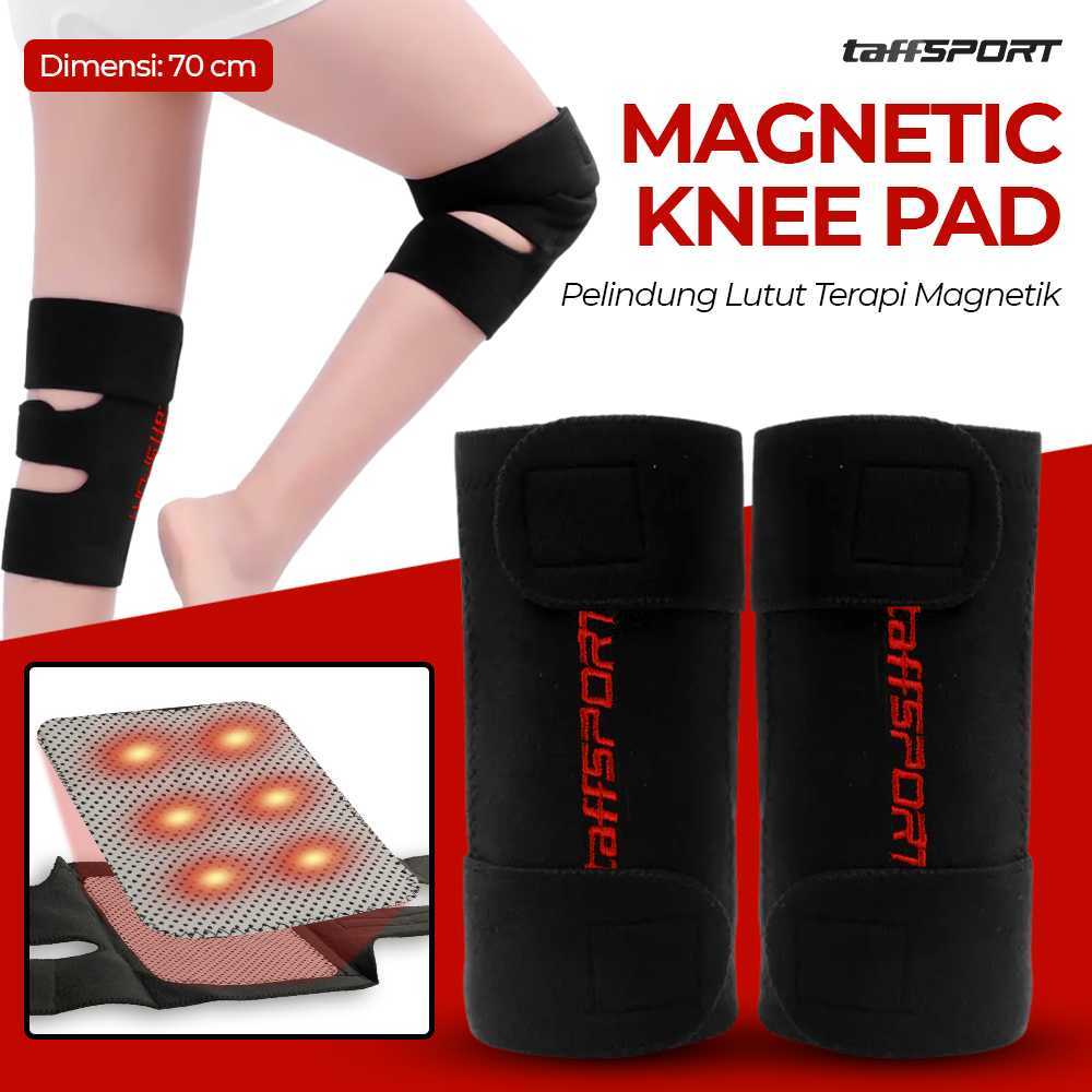 COD Alat Deker Terapi Kesehatan Pelindung Lutut Dengkul Kaki Magnetik Magnet Knee Pad Olahraga Gym F