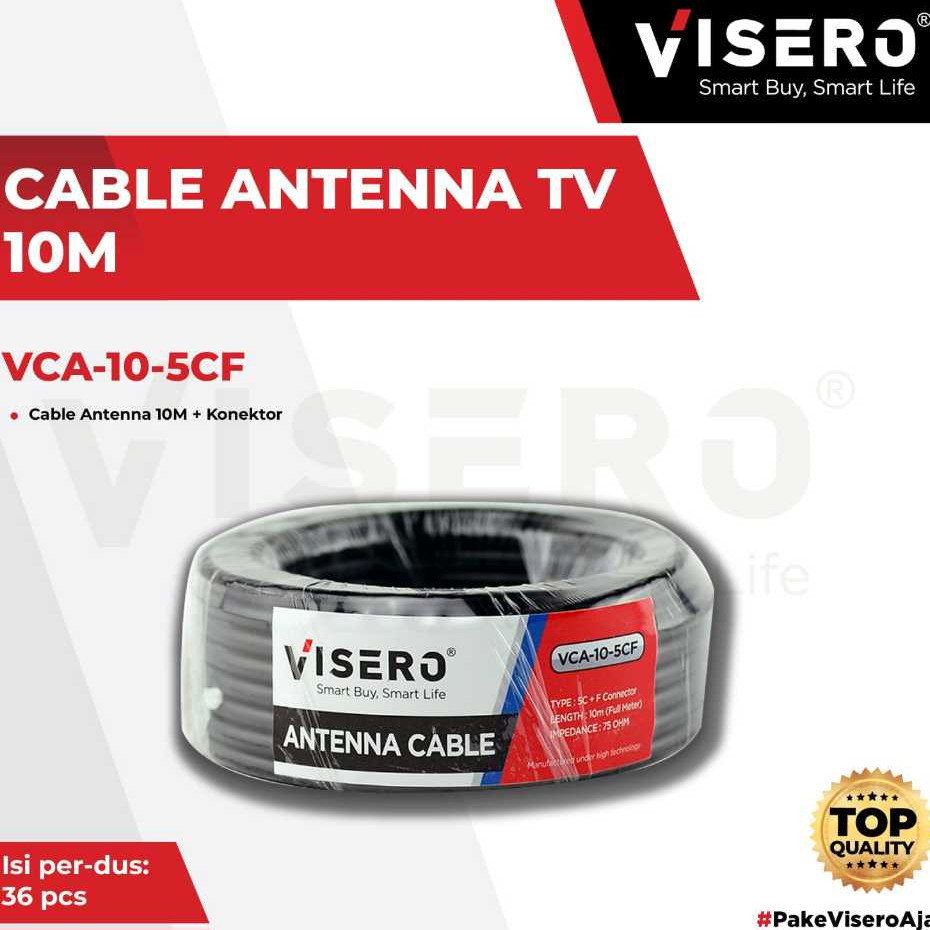 Kabel Antena TV Visero 10 Meter With Jack / Kabel Antena TV