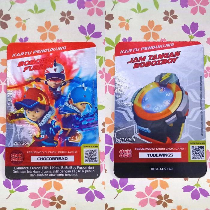 kartu pendukung rare boboiboy fusion - jam tangan boboiboy kartu boboiboy monsta galaxy card - boboi