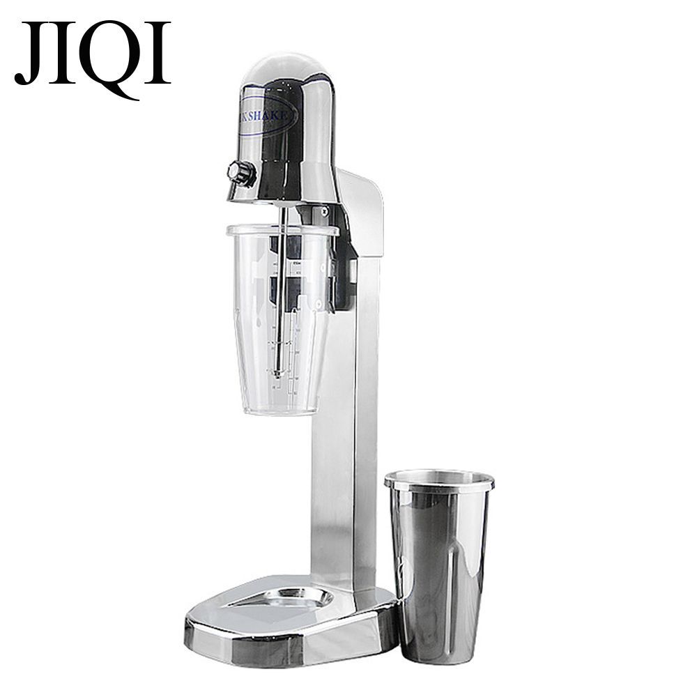 JIQI 220V Stainless Steel Commercial Smoothie Blender Food Processor Electric Milkshake Beverage Mix