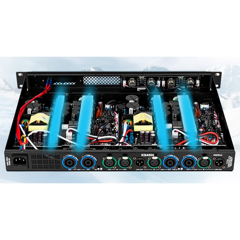 FUHAM KS2500 Professional gital Power Amplifier 4x1200w 8 Ohm 4 Channel DJ Subwoofer Amplifier Speak