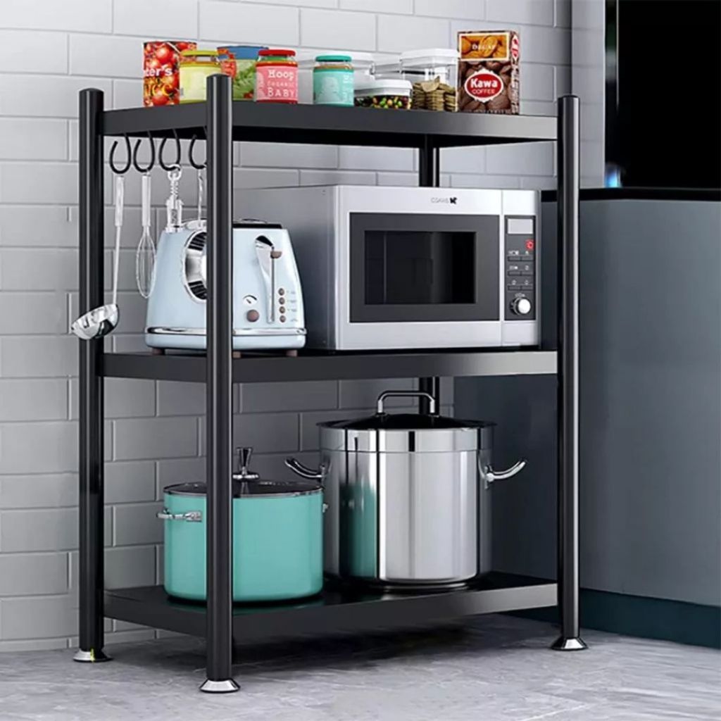 [BTD] Rak Dapur Serbaguna / Rak Microwave / Rak Panci Dapur / Rak Besi / Rak Perlengkapan Dapur