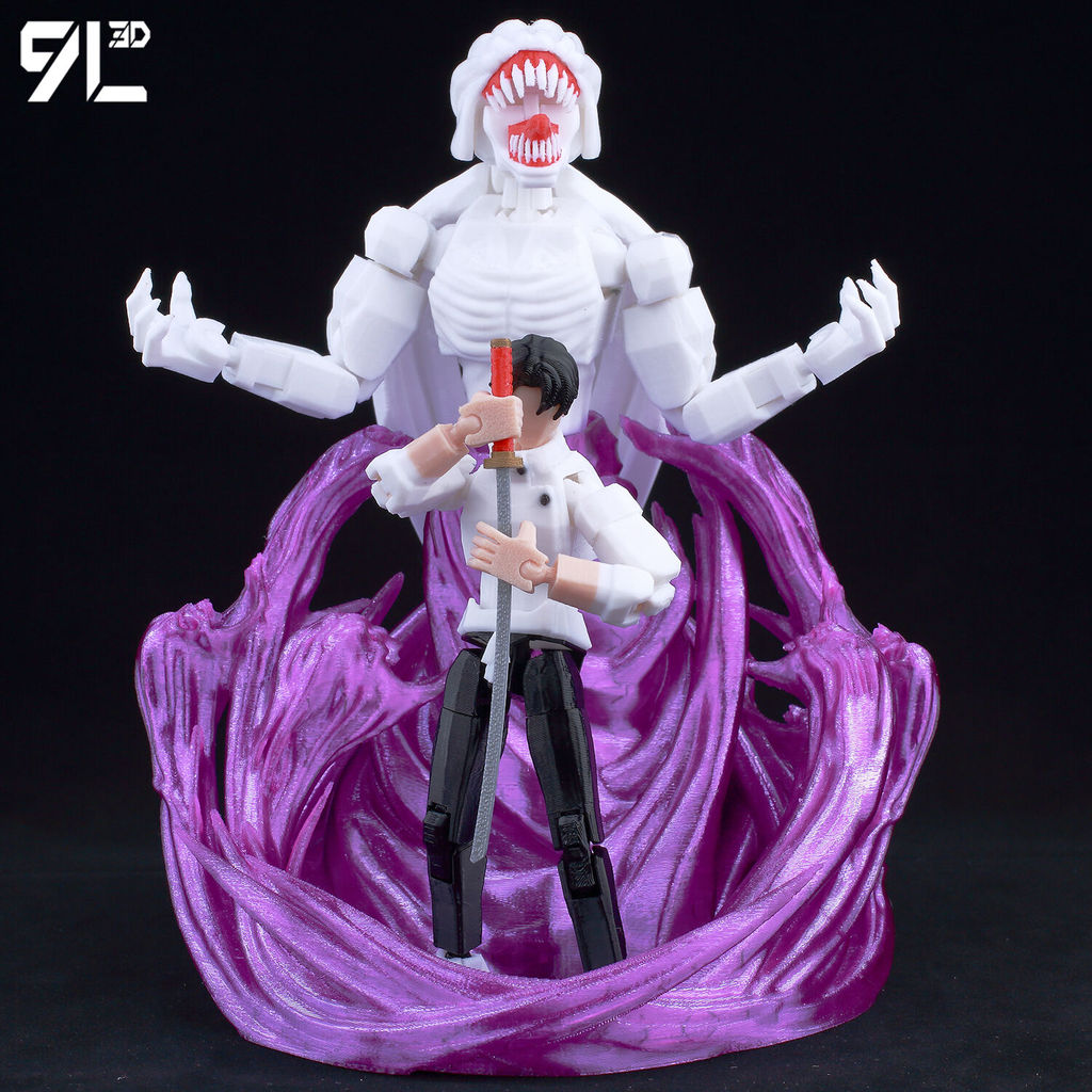 9L3D Lucky13 TITAN13 Rasengan Sasuke Uchiha 3D Figure - Susanoo & Fireball Jutsu Pose with Katana,Du