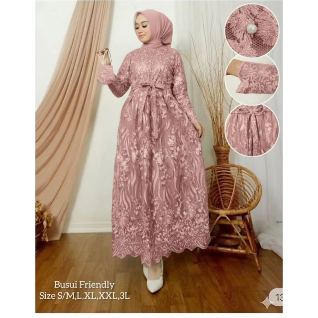 PITIH GAMIS NAMIRA DRESS FULL BRUKAT DRESS BUSUI GAMIS NYAMAN JUMBO OVERSIZE
