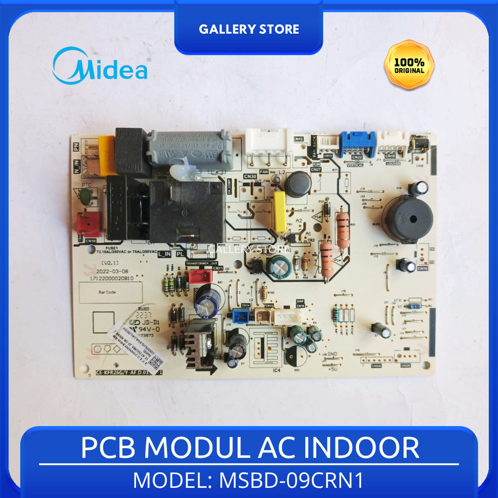 Modul PCB Ac Indoor Midea 1 Pk MSBD-09CRN1