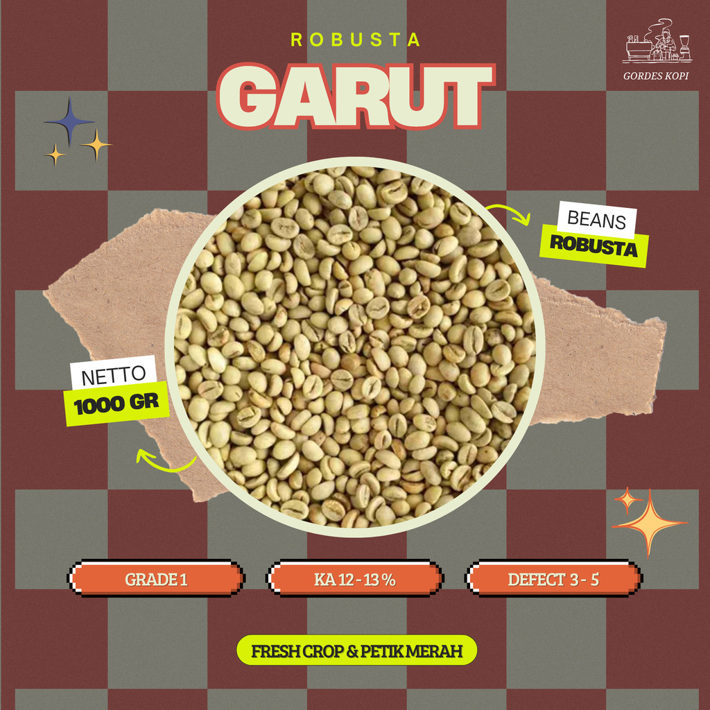 Green Bean Robusta Garut | Biji Kopi Mentah 1Kg