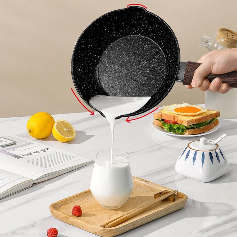 Mulitifunctional Hand-forged Frying Pan Deep Bottom Uncoated Frying Pan Cooking Pan Gas Induction Co
