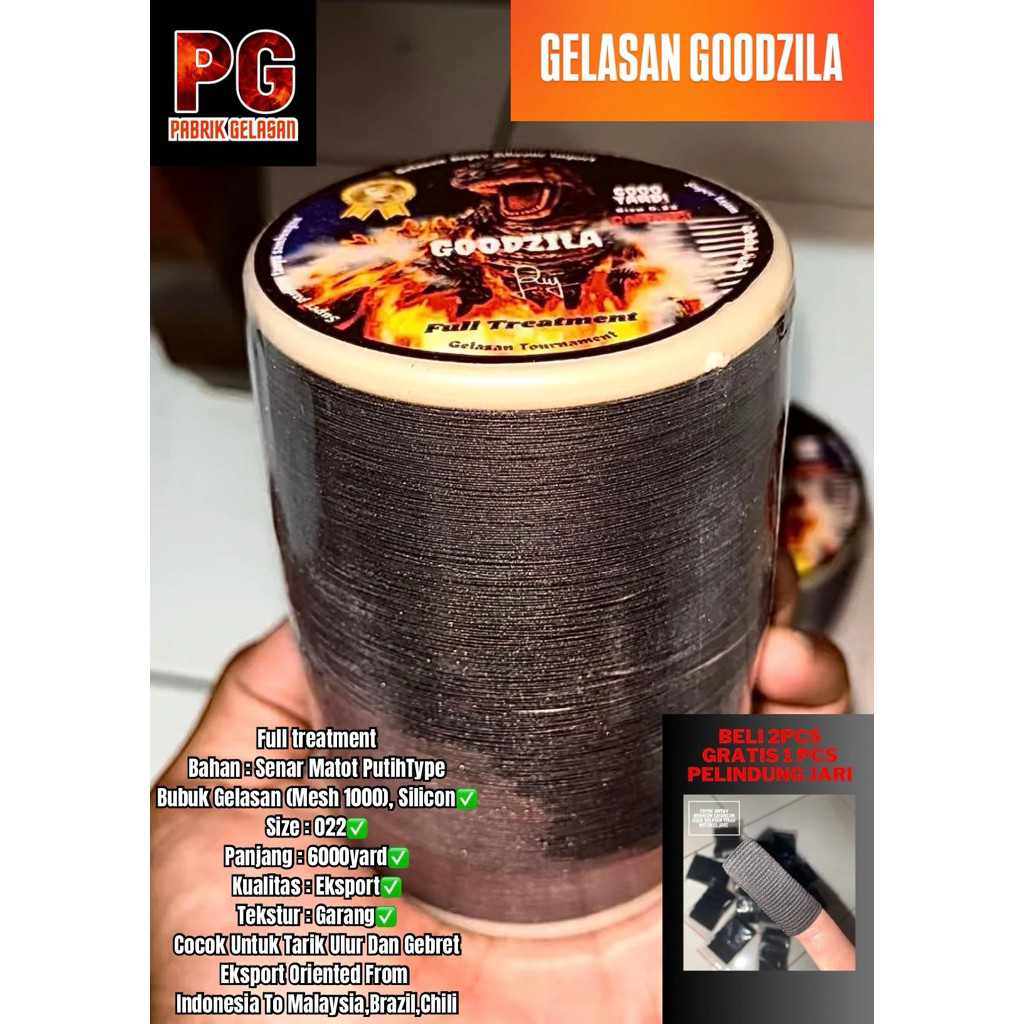 PRANADA Gelasan Goodzila MATOT 6000 Yard 020/022 (Asli Original)