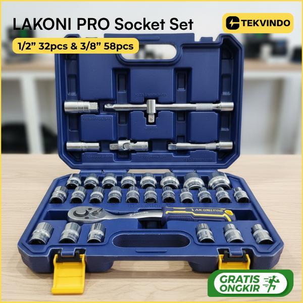 Kunci Sok dan Kunci Pas Set 36 Pcs Multifungsi Chrome Vanadium Tool Set Perkakas Bengkel