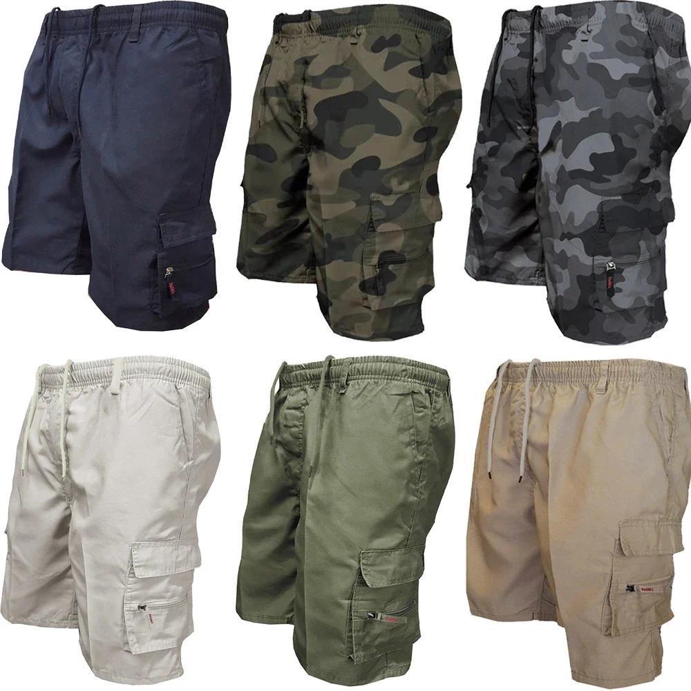 SANUBARY.ID Men's Tactical Cargo Shorts Fashion Pocket Military Shorts Summer Camouflage Jogging Spo