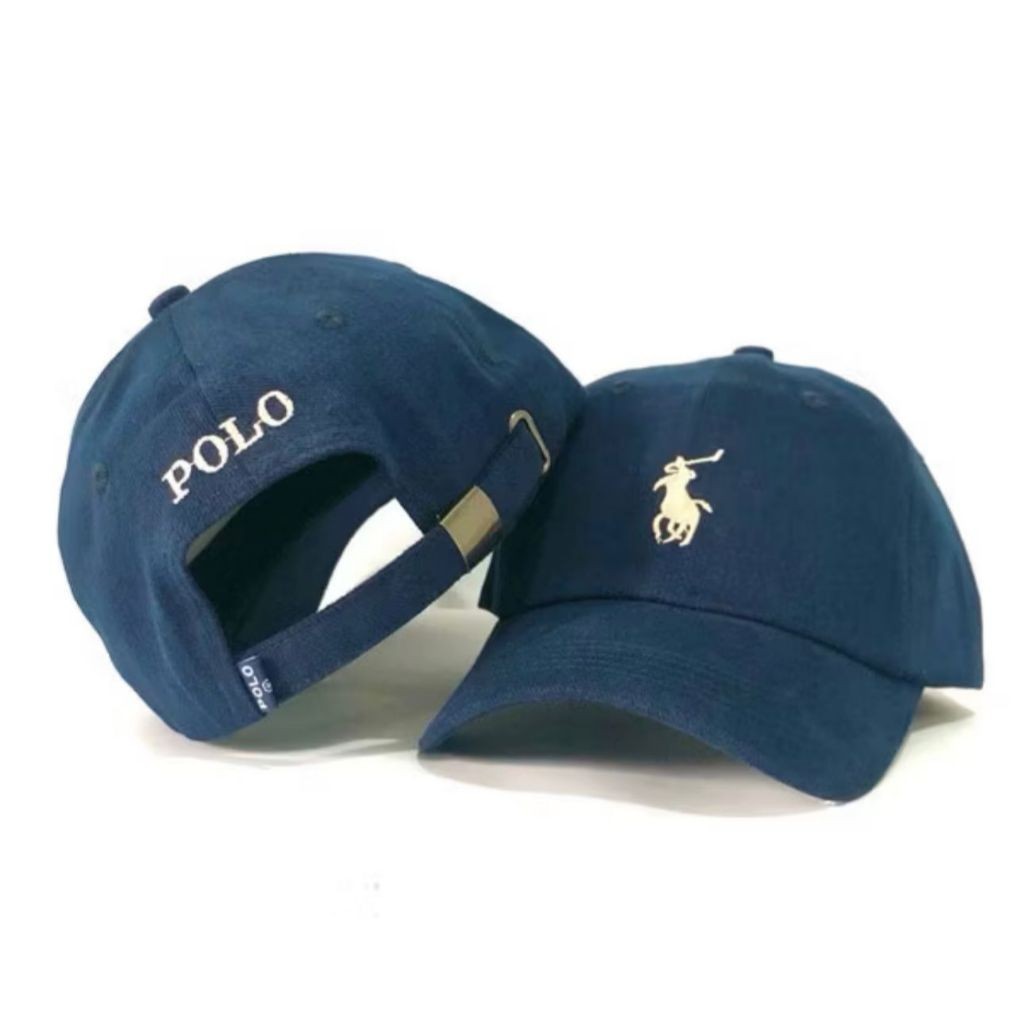 Topi Polo Caps Topi Baseball Topi Pria Topi Distro Topi Keren Pria Wanita Navy