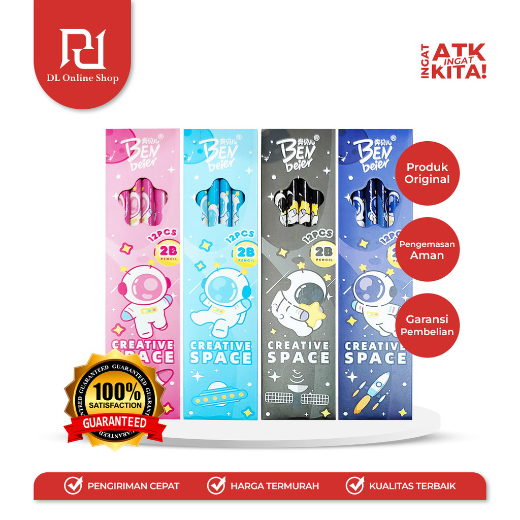 ZBANG PENSIL 2B CREATIVE SPACE 3707 (1LSN/ 12PCS)