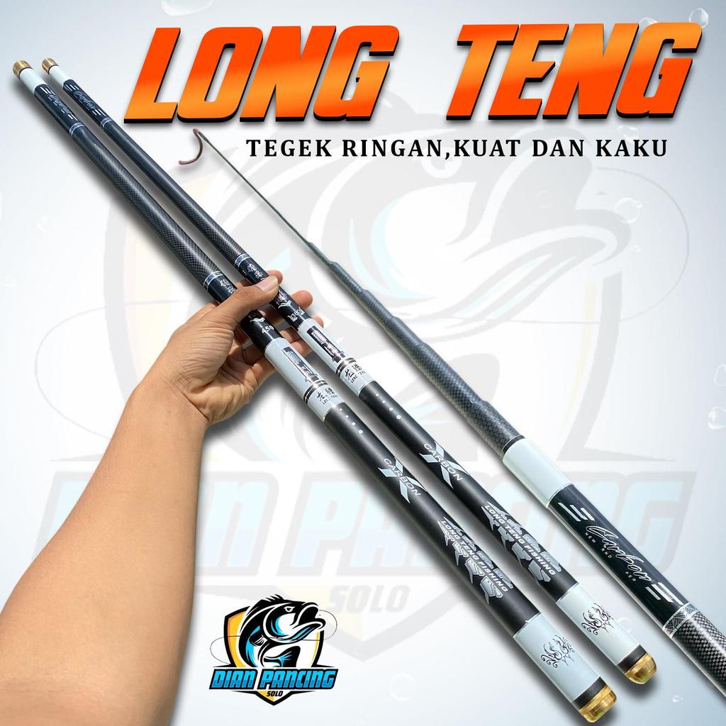 Joran Tegek LONG TENG Carbon Import Action Kaku Harga Murah