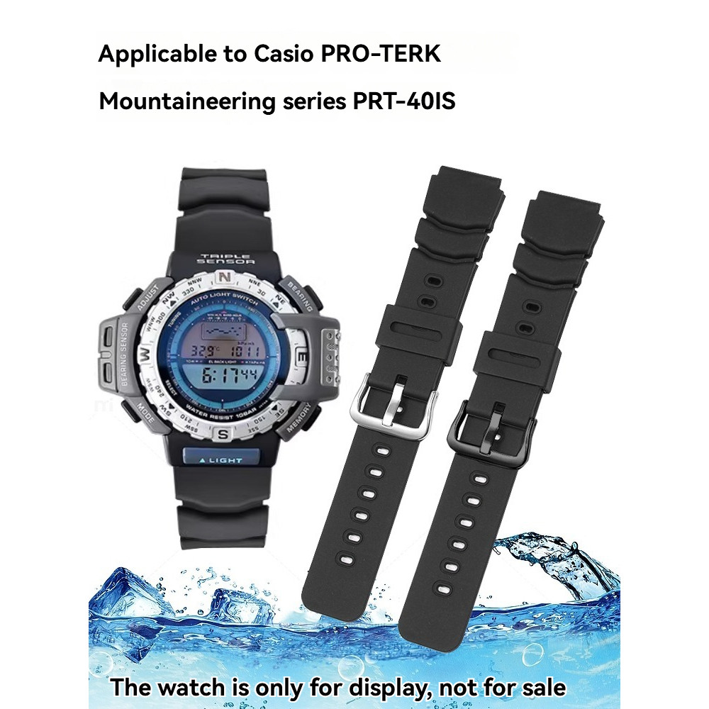 20mm Resin Wat Band for Casio Pro Trek PRT-40IS Waterproof Silicone Rubber Strap Replacement for Out
