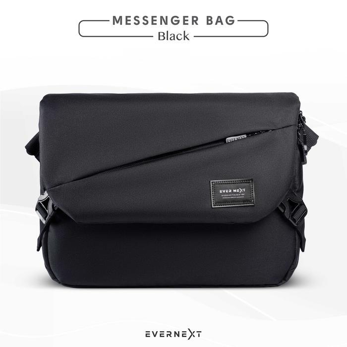 (Style Mall.id) EVERNEXT - Messenger Bag Pria Tas Selempang Pria Tas Selempang Laptop Terbaru - BLAC