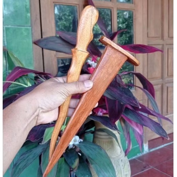 KERIS KAYU - KERIS PERAGA - KERIS MAINAN - KERIS SENI KAYU LZ1