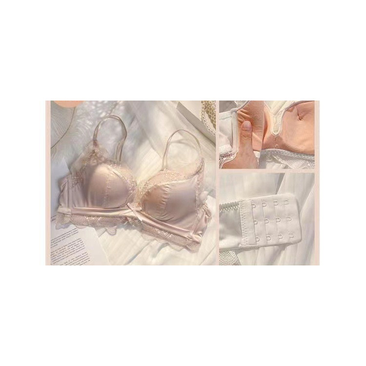 [Miss Lace]Bra push-up dada kecil wanita tanpa cincin setelan tipis musim panas