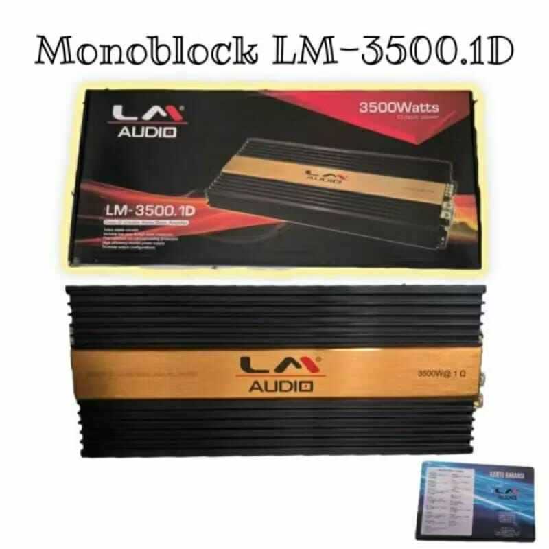 Power Monoblock LM AUDIO LM-3500.1D Amplifier Class D 1 Channel Monoblok Mono Mobil LM3500.1D LM 350