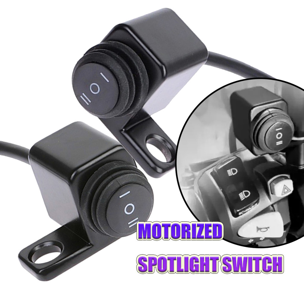 1PC Saklar Lampu Tembak Motor hitam 3 Mode Tombol Saklar Lampu Motor Sakelar lampu sorot aksesori se