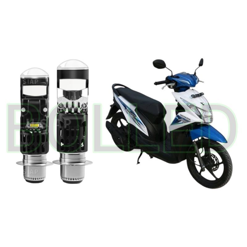 1pcs Lampu depan LED H6 Mini BiLED motor Honda Beat FI 2014 2016 BLD