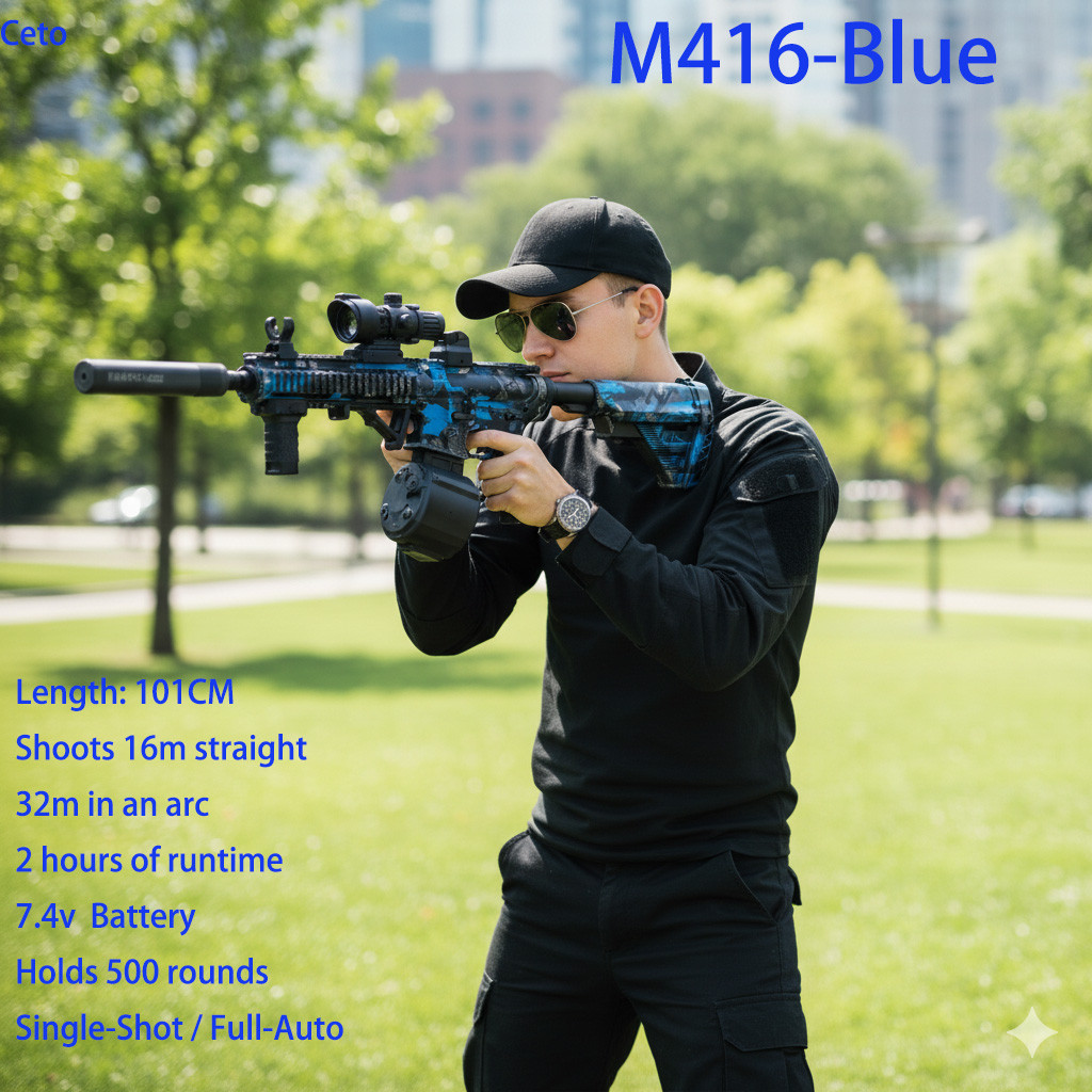 Pro Grade M416 Gel Blasters Long Range Full Auto Electric Gel Ball Gun Toy Precision Outdoor Shootin