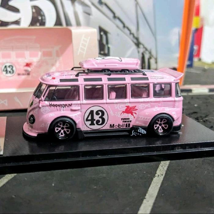 Diecast TPC VW VolksWagen T1 Combi #43 Hoonigan Pink Pegasus RESTRO