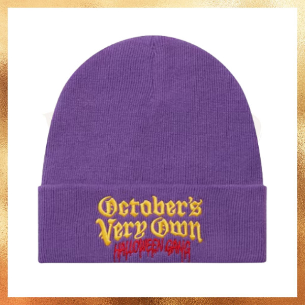 Topi OVO Drake October Very Own Purple Beanie Kupluk Original