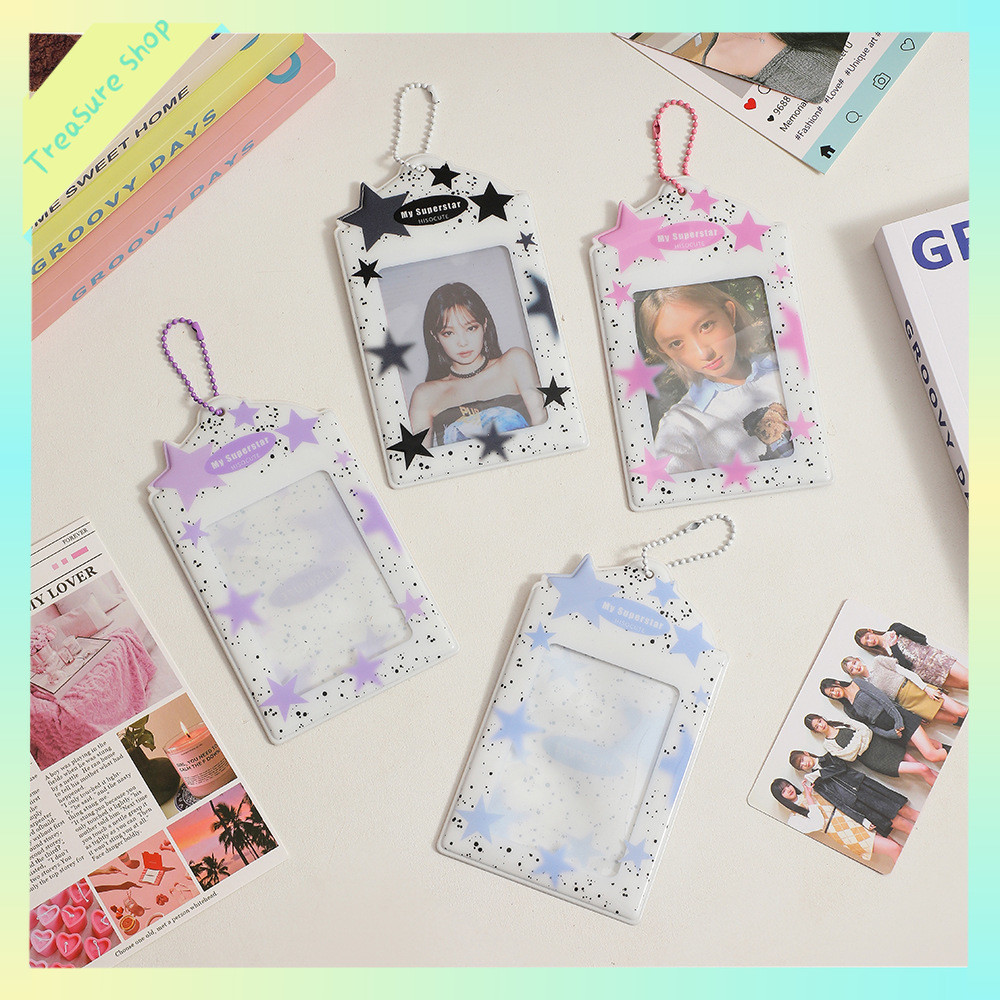 Sampul Kartu Plastik Bintang/Buku Penyimpanan Idola/buku Penyimpanan Dokumen/film Pelindung Kartu Fo