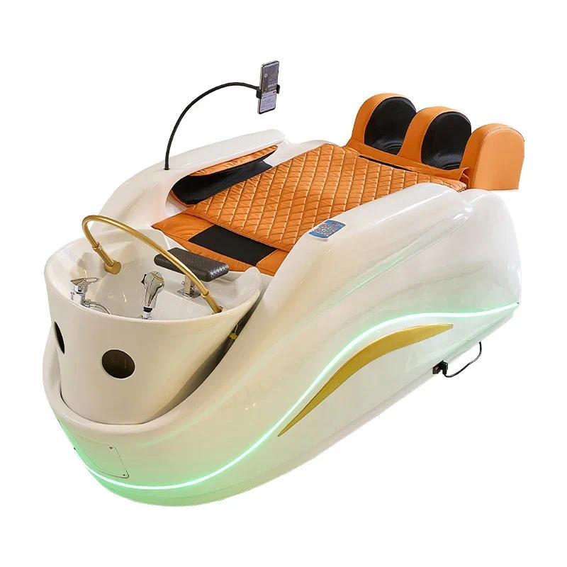 Modern Salon full body electric massage hair washing bed head spa shampoo bed