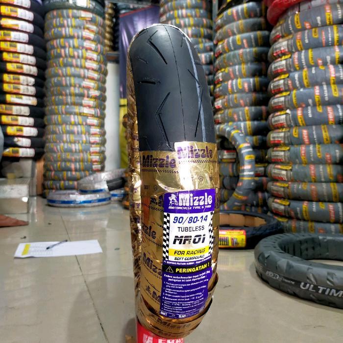 Ban Motor Mizzle MR 01 90/80-14 100/80-14 Tubeless Ring 14 Soft Compound ban balap drag road race Gr