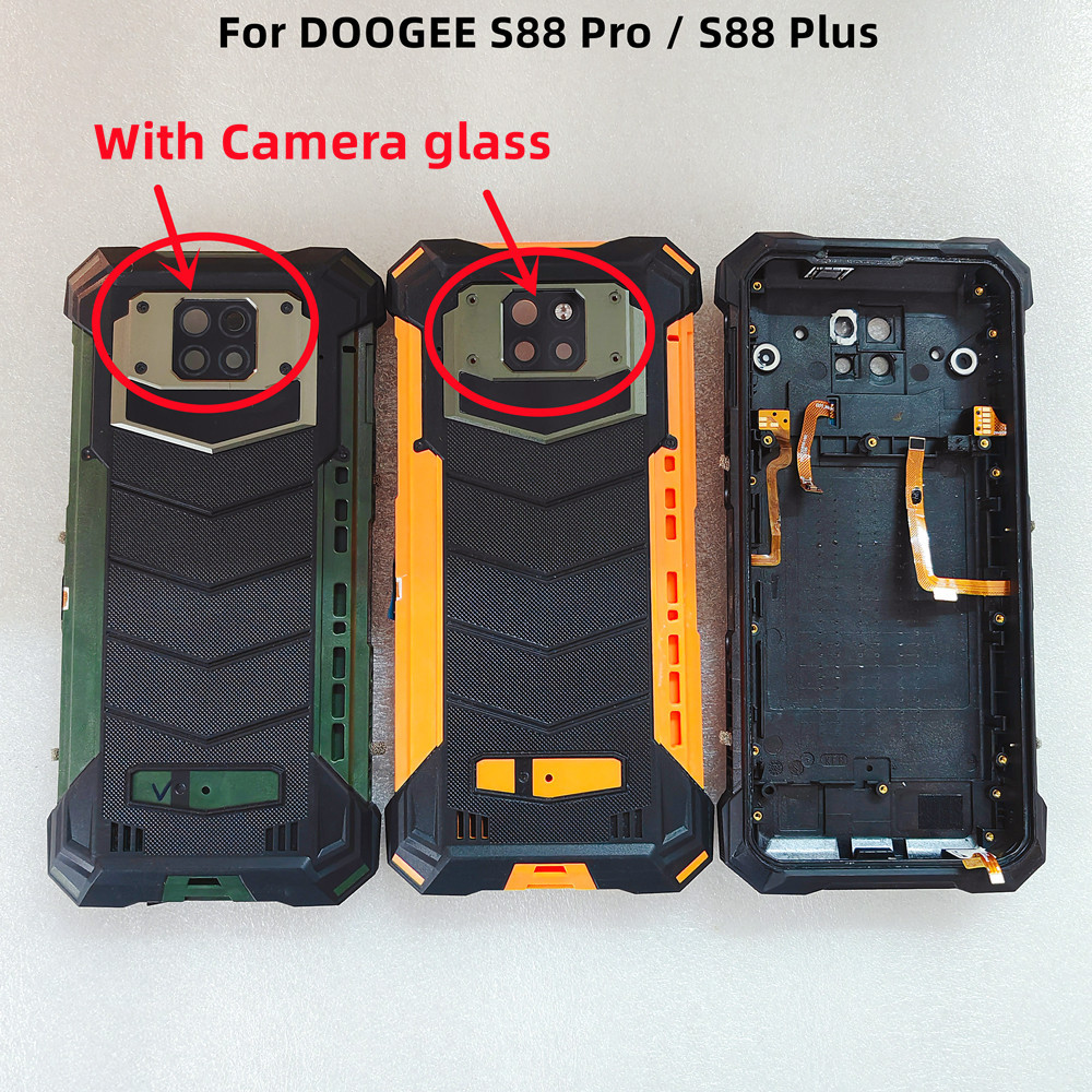 DOOGEE S88 Plus Battery Case Protective Battery Case Back Cover For DOOGEE S88 Pro Smart Phone+Glass
