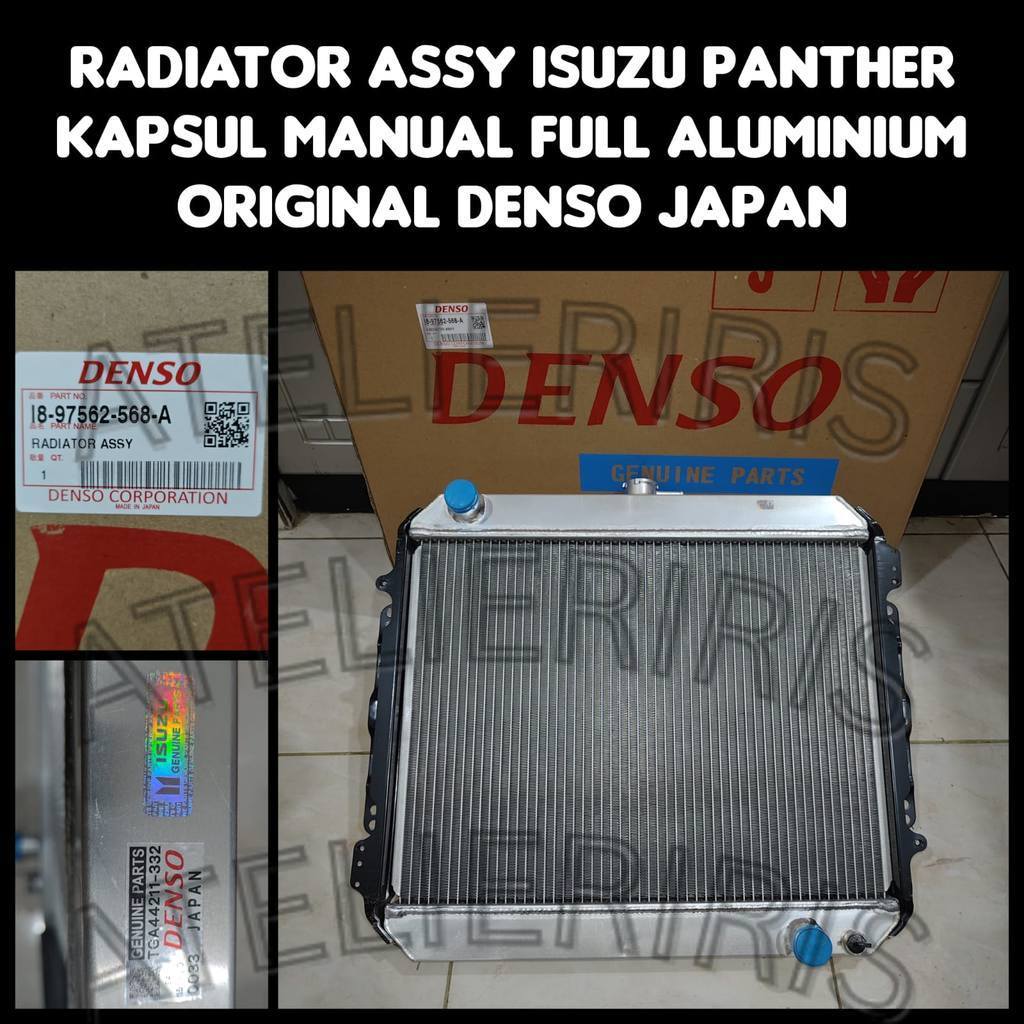 RADIATOR ASSY ISUZU PANTHER KAPSUL MANUAL ALUMINIUM ORIGINAL ORI DENSO JAPAN