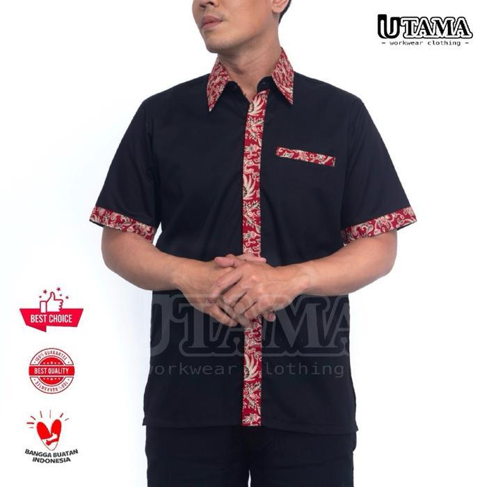 Kemeja Kerja Batik Bebek Sinjay - Seragam Bebek Harissa - Seragam Driver - Seragam Kerja Pegawai ata