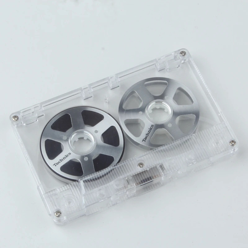 Custom Gold and Silver Metal Reel Technics Akai  Pioneer 45 Min  Reel To Reel Cassette Tape  6 Windo